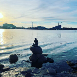 The Little Mermaid, Copenhagen, Denmark on a run with a view