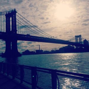 Brooklyn Bridge on a run with a view