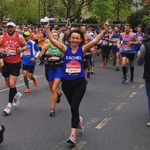 Celebrating half way through the London Marathon