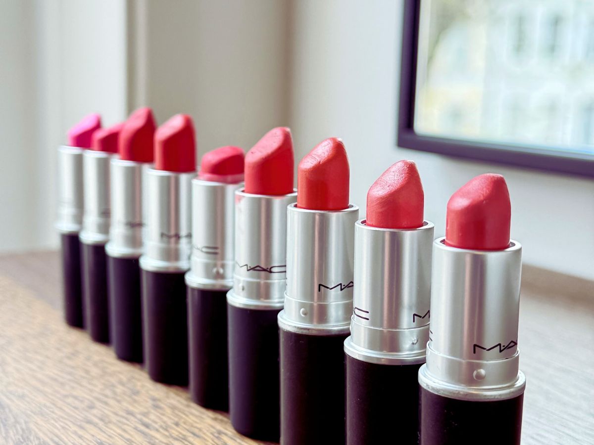 several bright colour lipsticks