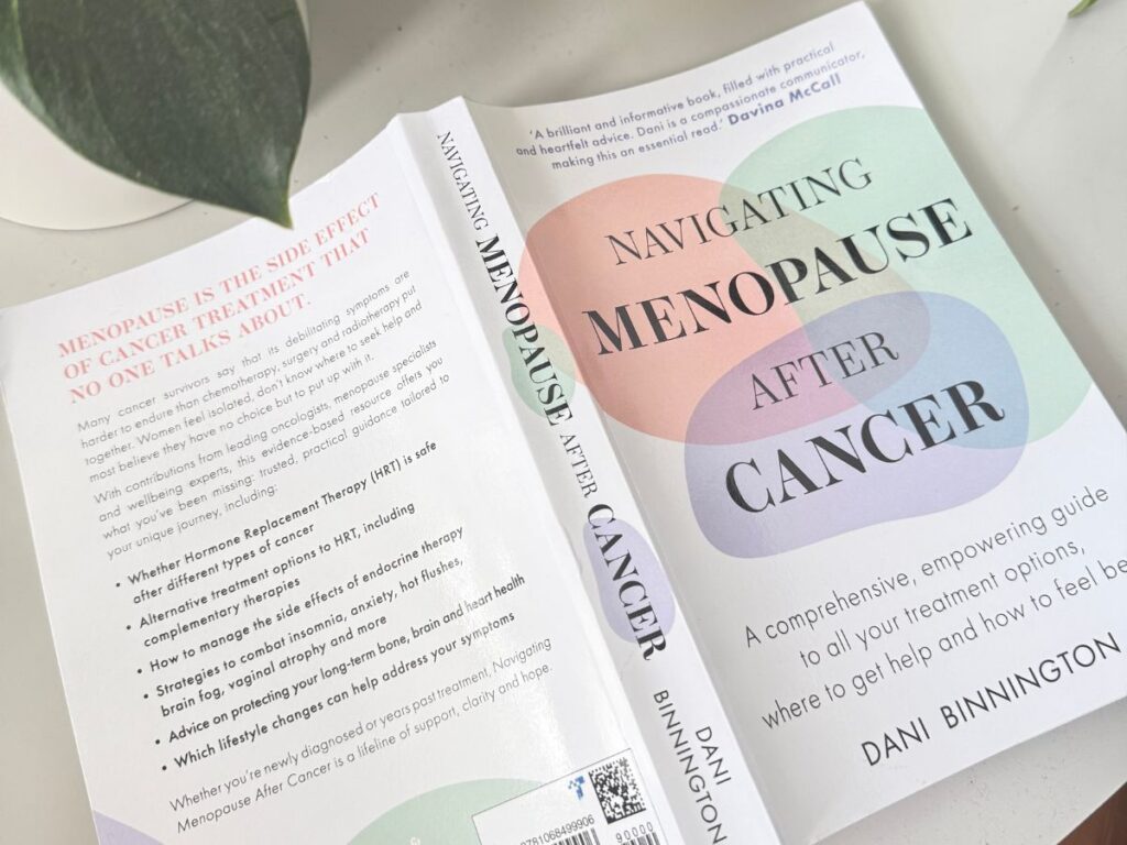 The book Navigating Menopause After Cancer by Dani Binnington