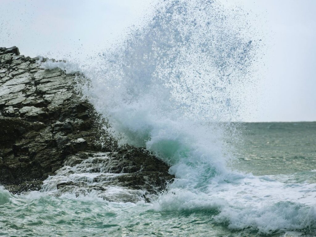 stormy sea, depicting uncertainty