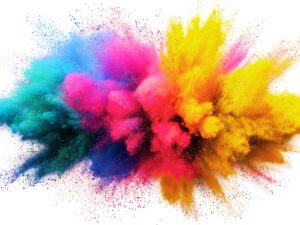 an explosion of colour, representing positive chemistry