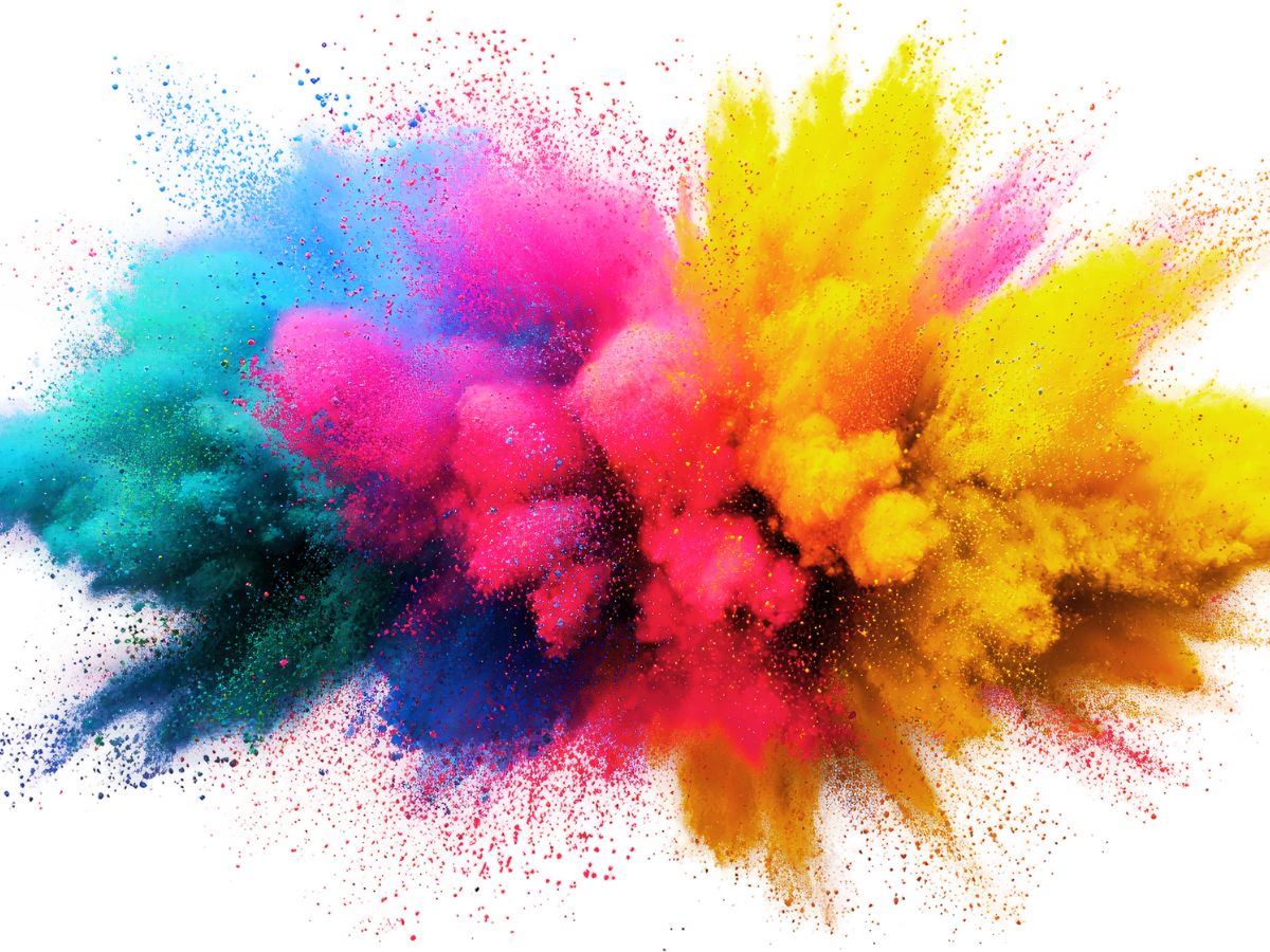 an explosion of colour, representing positive chemistry