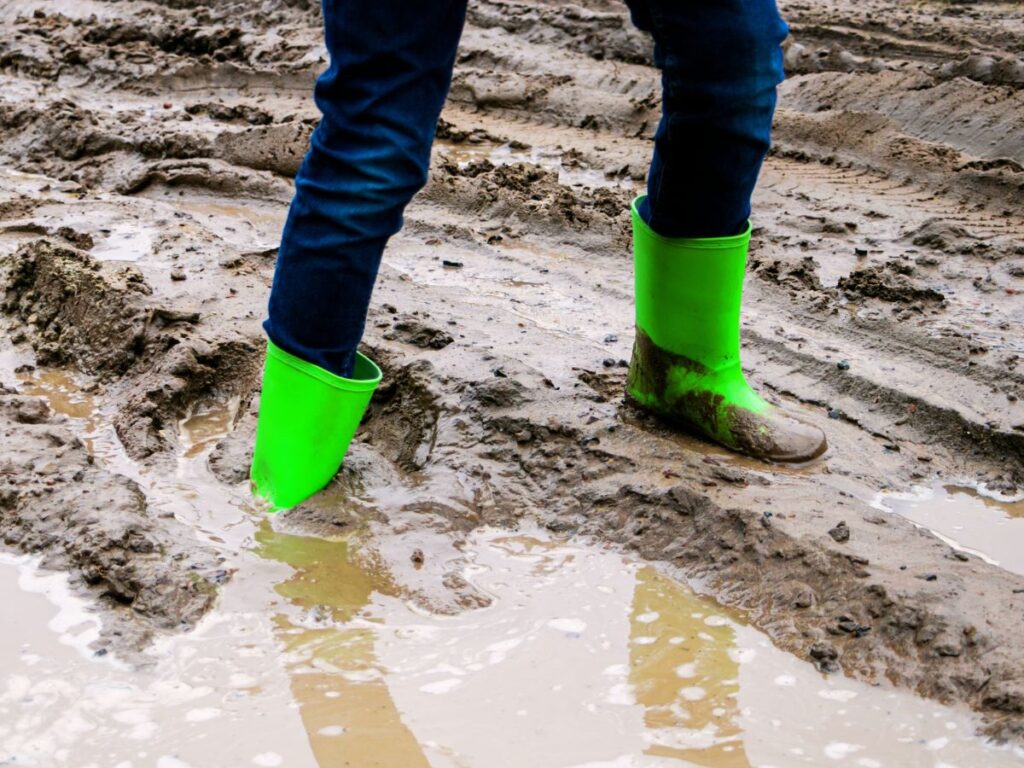 an image of someone stuck in mud