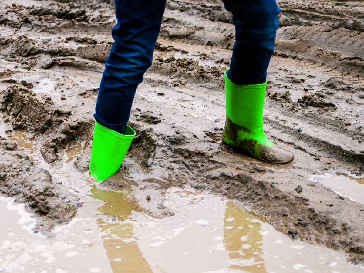 an image of someone stuck in mud